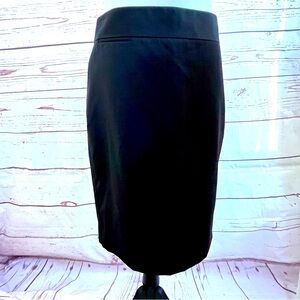 J. Crew black wool pencil skirt size 2